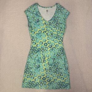 Title Nine Diamalete Dress Womens XS V-Neck Floral Pocket Athleisure Outdoor